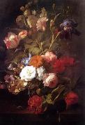 unknow artist Floral, beautiful classical still life of flowers.128 oil on canvas